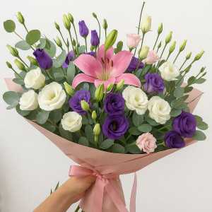 זר פרחים רומנטי